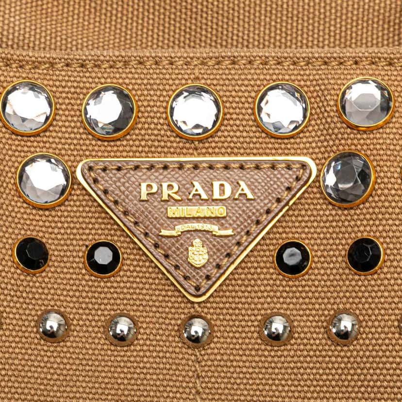Prada Canvas Canapa Bijoux Satchel Brown Canvas Good condition - Box View
