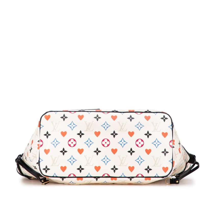 Louis Vuitton Monogram Game On Neverfull MM White Very good condition - Inside View
