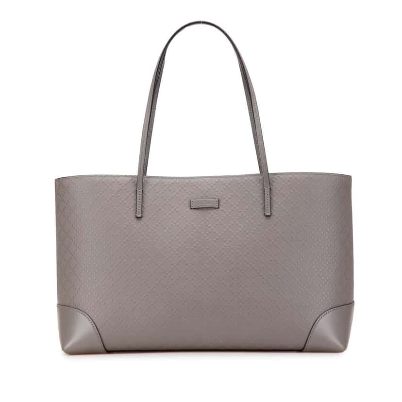 Gucci Diamante Leather Bright Hilary Lux Tote Grey Leather Good condition - Front View