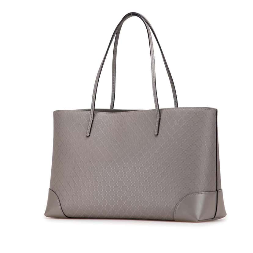 Gucci Diamante Leather Bright Hilary Lux Tote Grey Leather Good condition - Back View