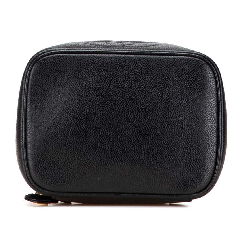 Chanel CC Caviar Vanity Case Black Leather Good condition - Inside View