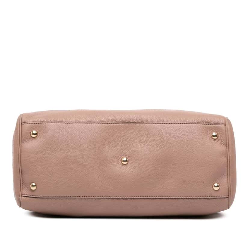 Gucci Medium Calfskin Bamboo Shopper Satchel Pink Leather Good condition - Inside View