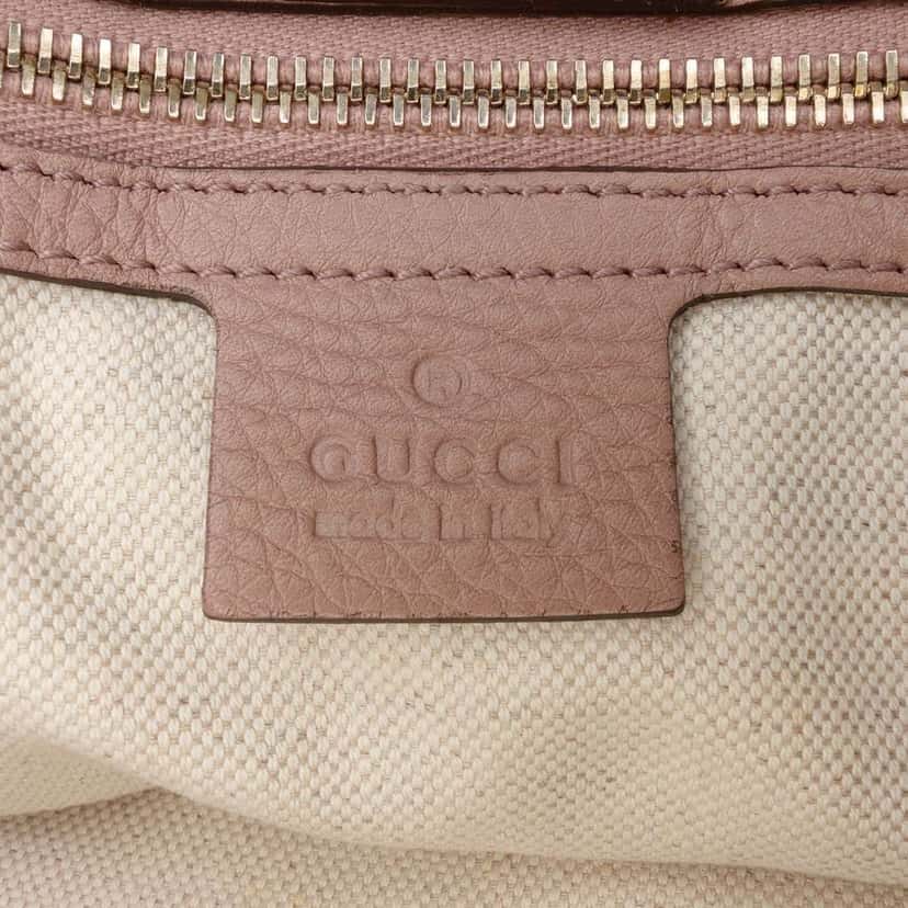 Gucci Medium Calfskin Bamboo Shopper Satchel Pink Leather Good condition - Box View