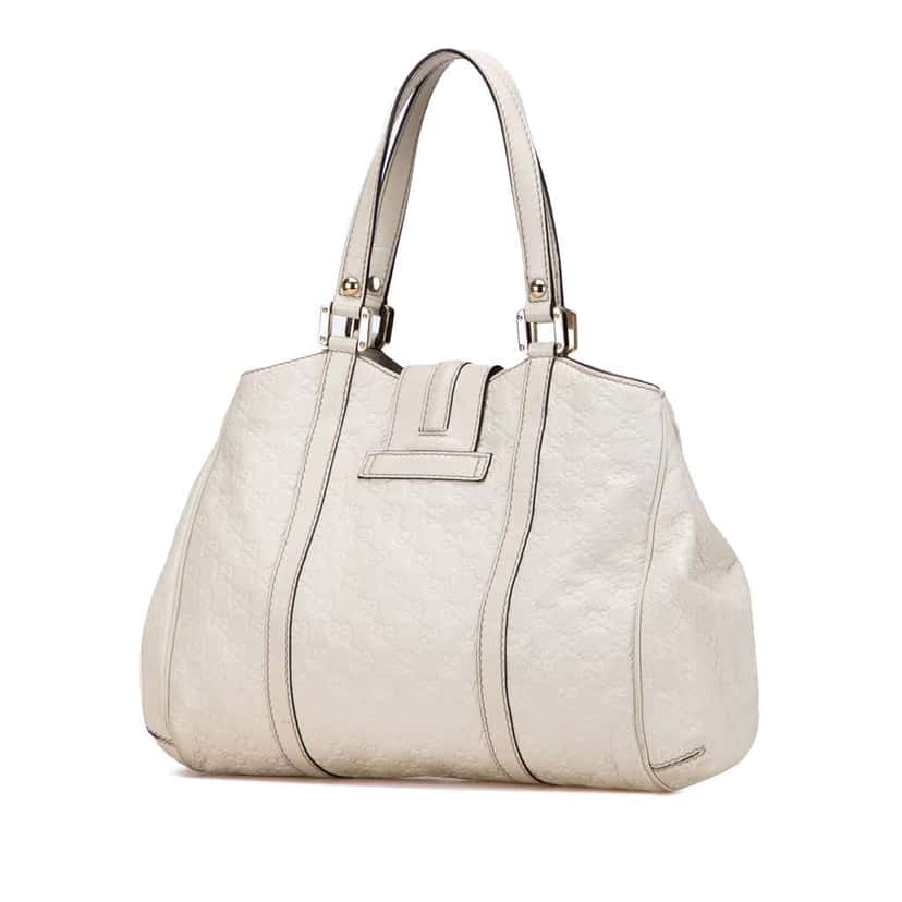 Gucci Guccissima New Ladies Tote White Leather Good condition - Back View