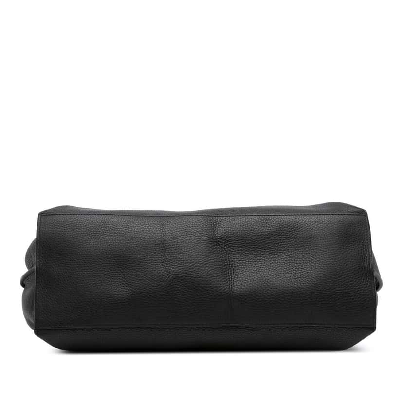 Gucci Large Leather Bamboo Daily Satchel Black Leather Good condition - Inside View