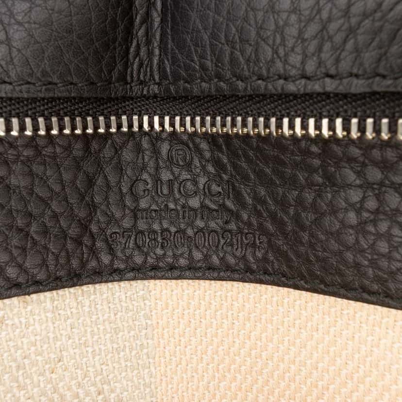 Gucci Large Leather Bamboo Daily Satchel Black Leather Good condition - Box View
