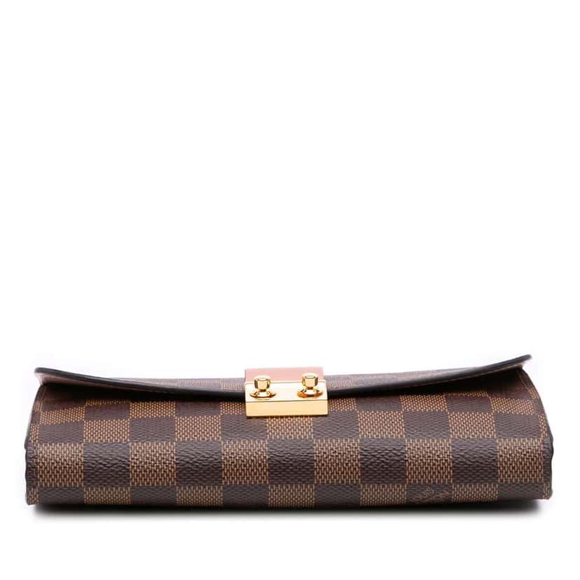 Louis Vuitton Damier Ebene Croisette Chain Wallet Brown Canvas Good condition - Inside View