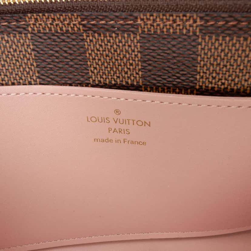 Louis Vuitton Damier Ebene Croisette Chain Wallet Brown Canvas Good condition - Box View