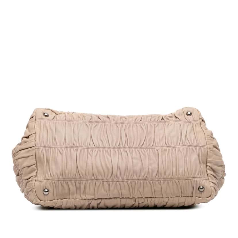 Prada Nappa Gaufre Handbag Brown Leather Very good condition - Inside View