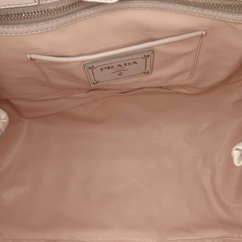 Prada Nappa Gaufre Handbag Brown Leather Very good condition - Model View