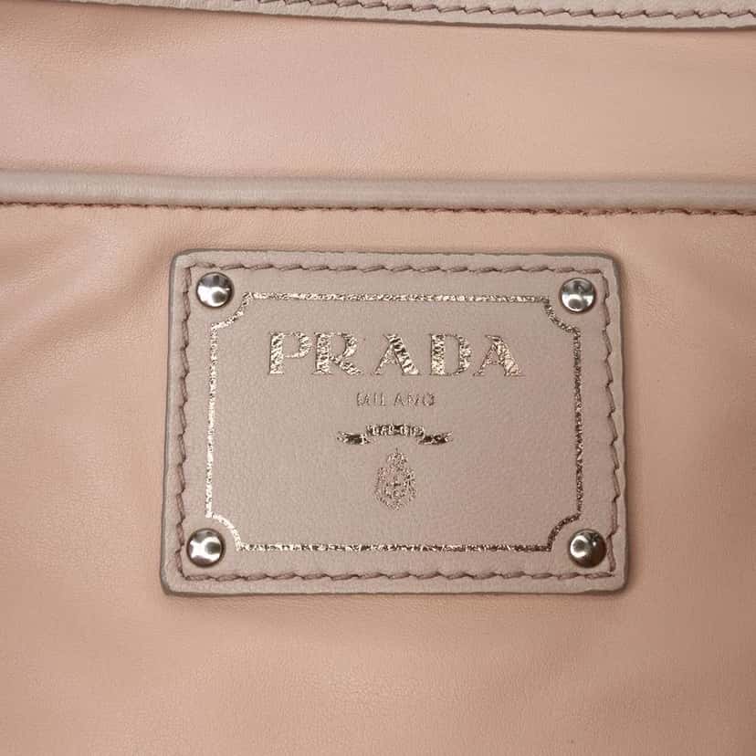 Prada Nappa Gaufre Handbag Brown Leather Very good condition - Box View