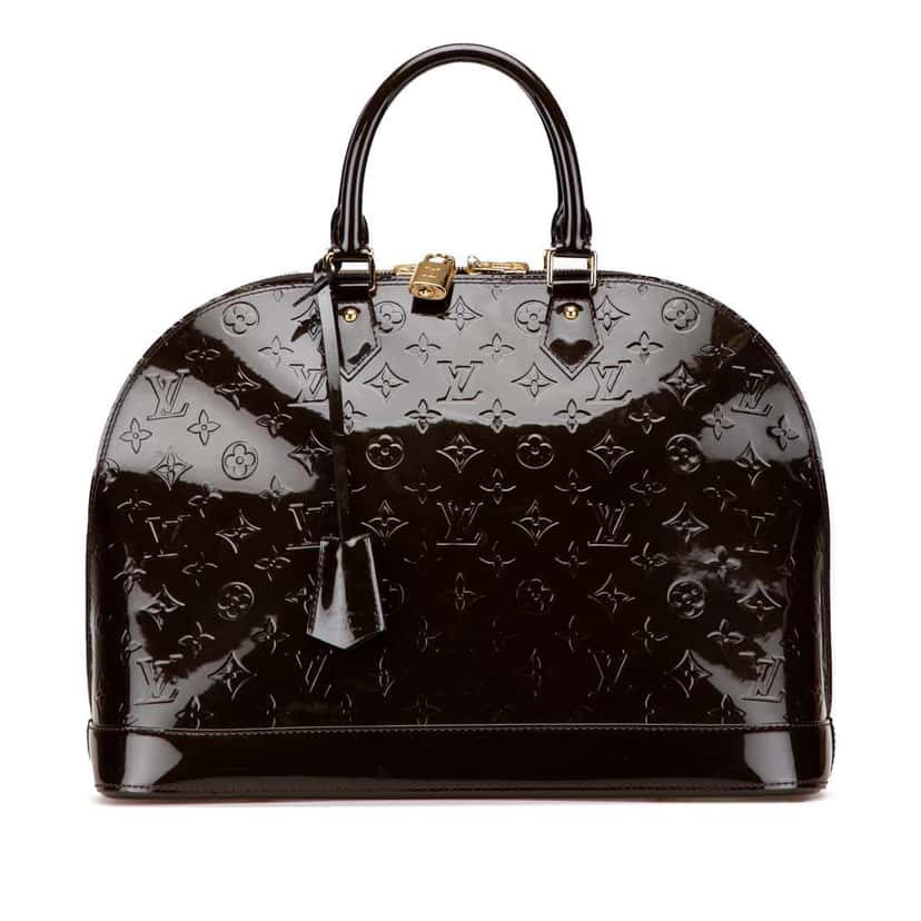 Louis Vuitton Monogram Vernis Alma GM Purple Leather Good condition - Front View