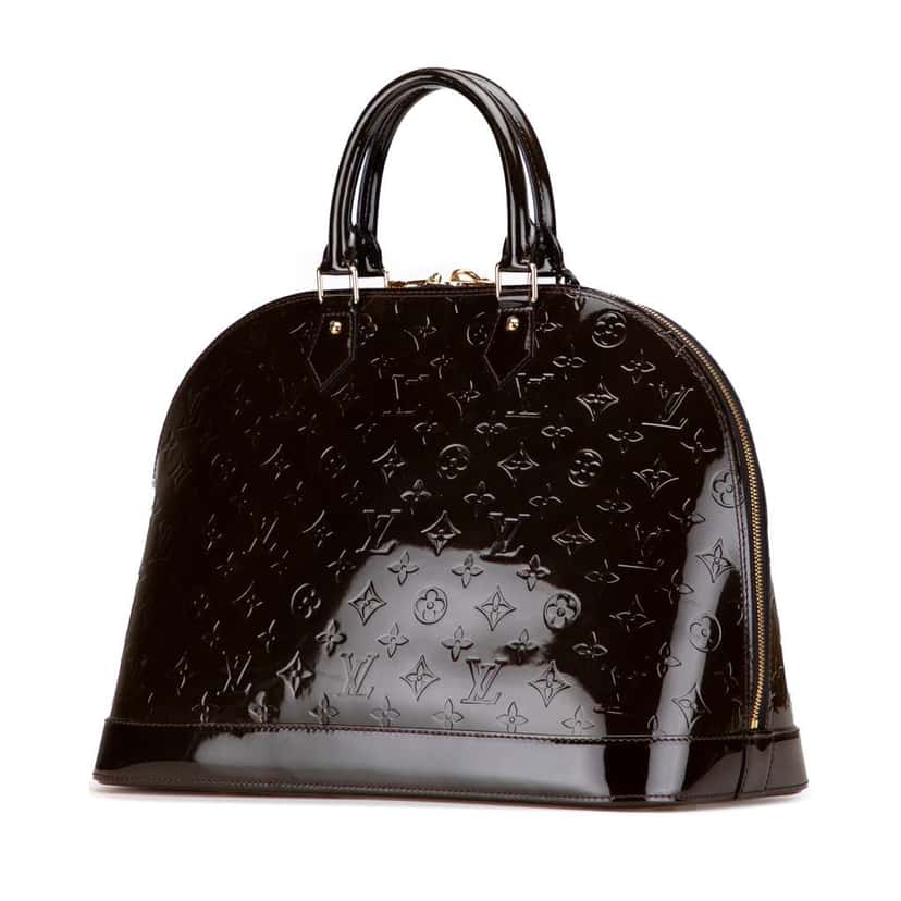 Louis Vuitton Monogram Vernis Alma GM Purple Leather Good condition - Back View