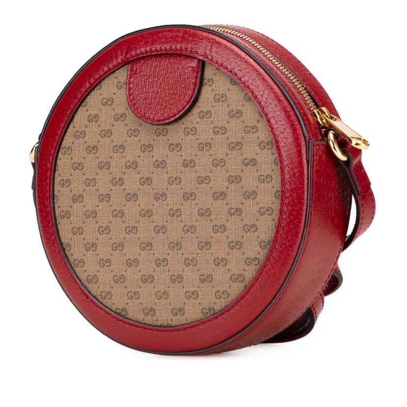 Gucci Micro GG Supreme Doraemon Round Crossbody Brown Canvas Good condition - Back View
