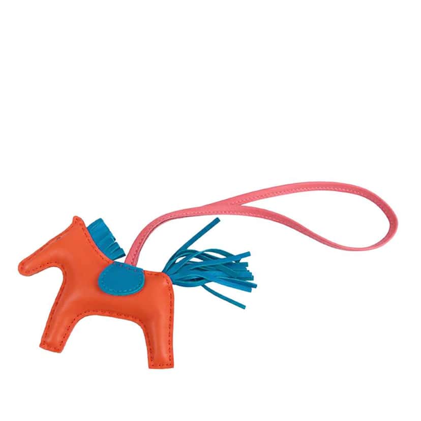 Hermès Milo Lambskin GriGri Rodeo Bag Charm PM Orange Leather Good condition - Front View