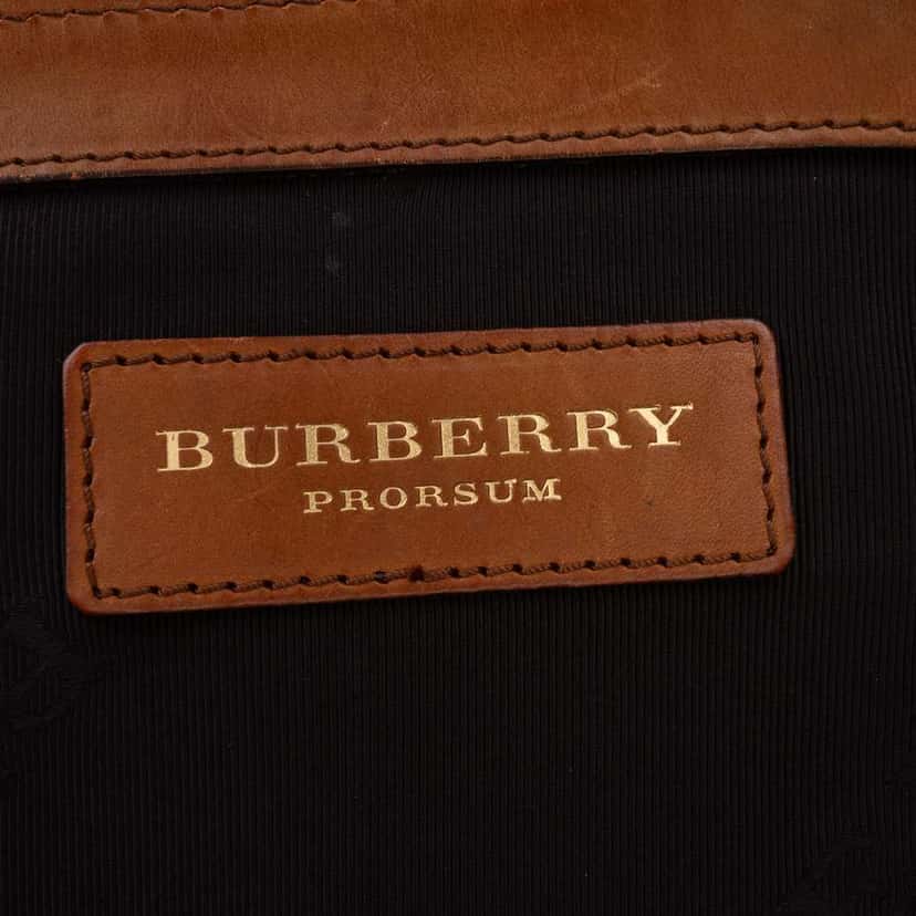 Burberry Medium Mega Check Canvas Bloomsbury Saddle Satchel Brown Canvas Fair condition - Box View