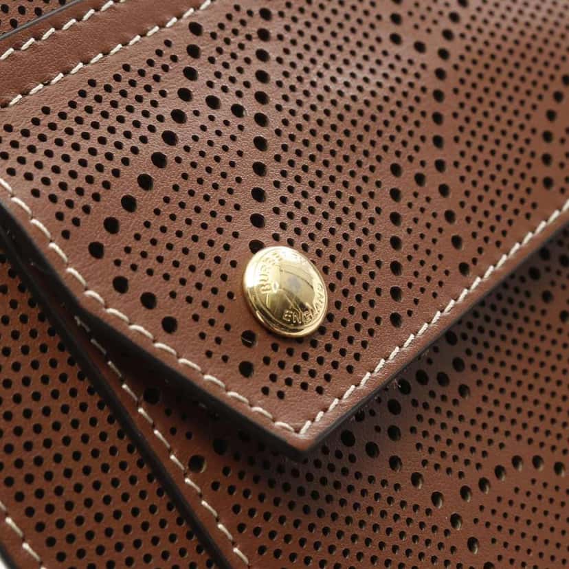Burberry Mini Perforated Leather Pocket Tote Brown Leather Good condition - Box View