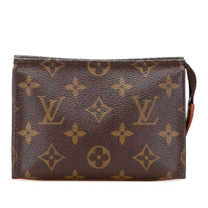 Louis Vuitton Monogram Toiletry Pouch 15 Brown Canvas Good condition - Front View