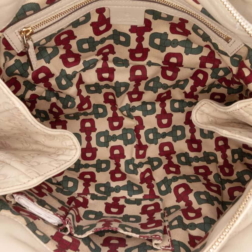 Gucci Guccissima Hysteria Handbag White Leather Good condition - Model View