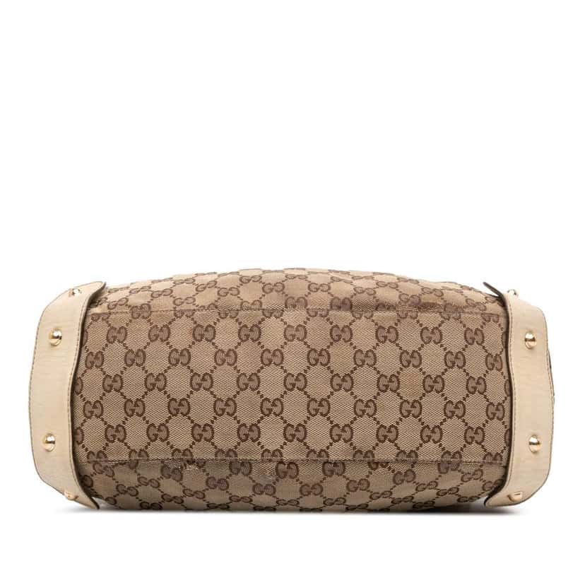 Gucci Small GG Canvas Horsebit Pelham Shoulder Bag Brown Canvas Good condition - Inside View