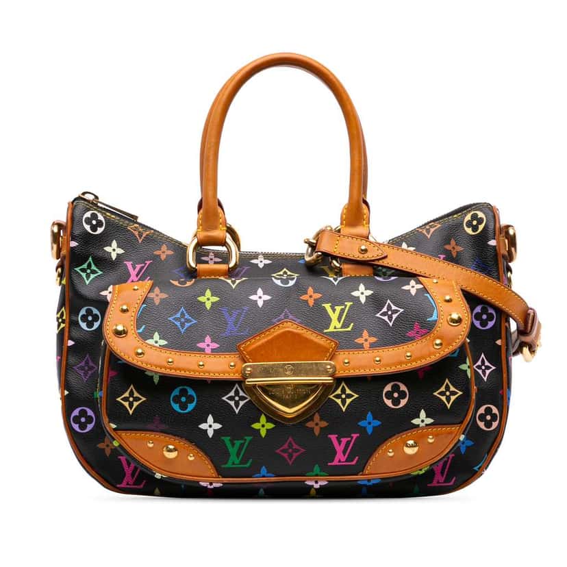 Louis Vuitton Monogram Multicolore Rita Black Canvas Good condition - Front View
