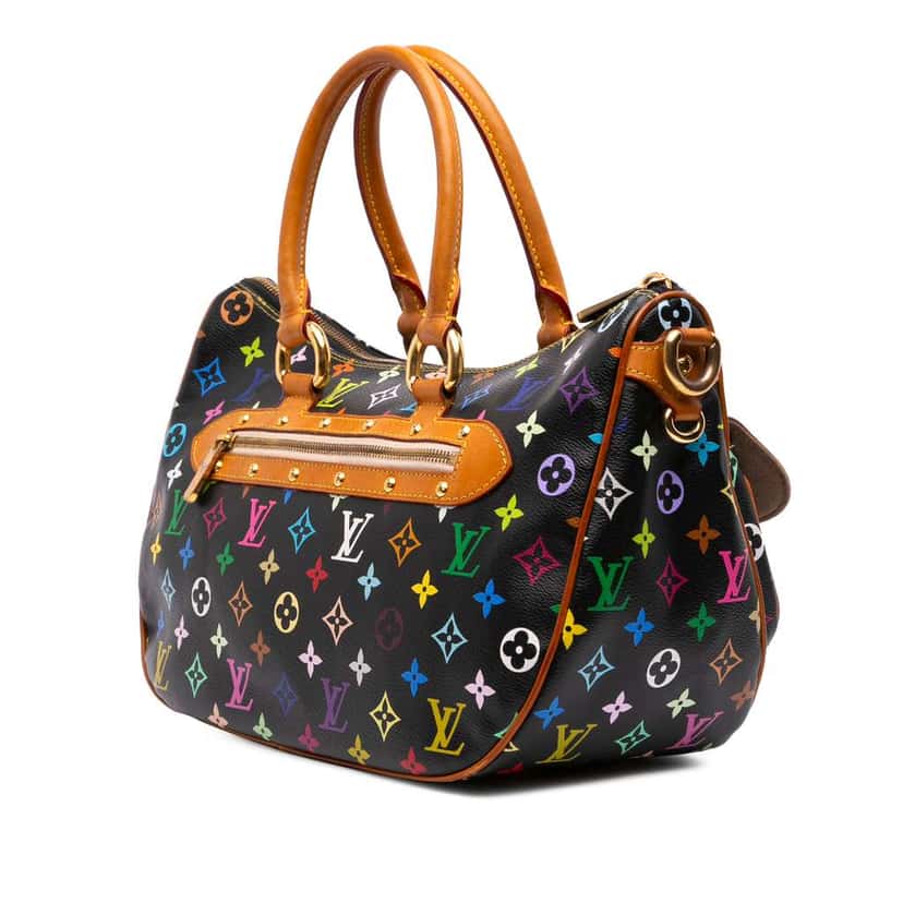 Louis Vuitton Monogram Multicolore Rita Black Canvas Good condition - Back View