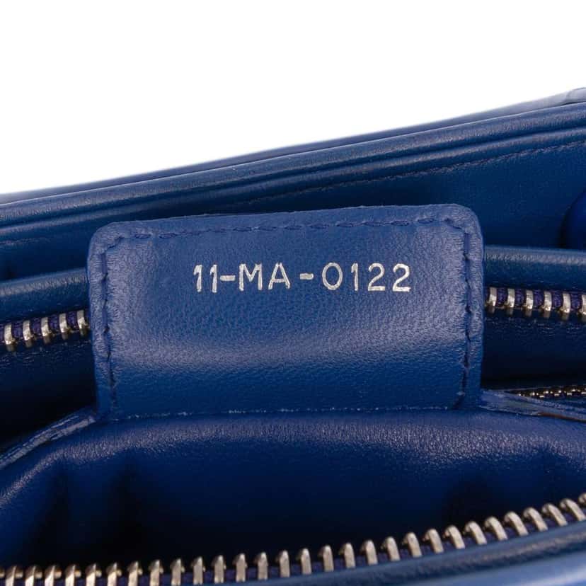 Dior Medium Denim Ombre Lady Dior Blue Denim Good condition - Box View