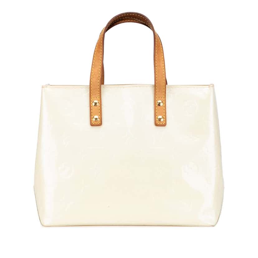 Louis Vuitton Monogram Vernis Reade PM White Leather Good condition - Front View