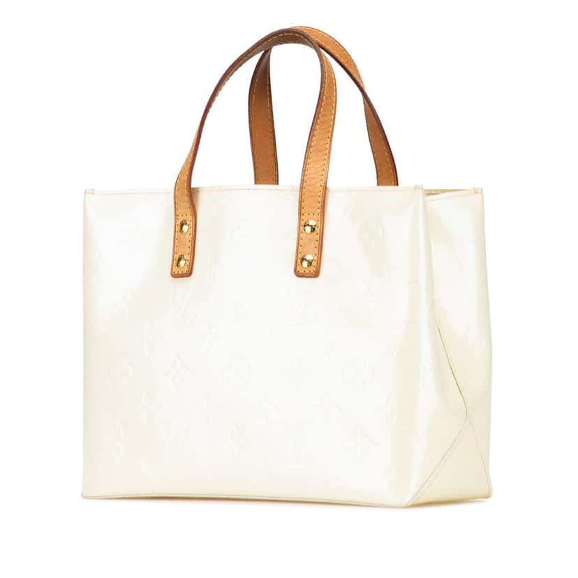 Louis Vuitton Monogram Vernis Reade PM White Leather Good condition - Back View