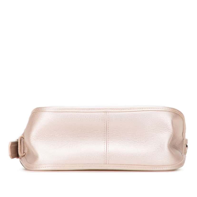 Chanel Metallic Calfskin Quilted Jungle Stroll Hobo Gold Leather Good condition - Inside View