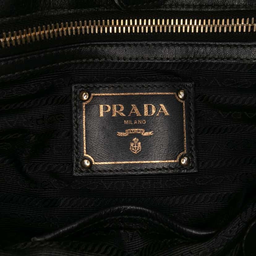 Prada Tessuto Canapa Logo Satchel Black Good condition - Box View