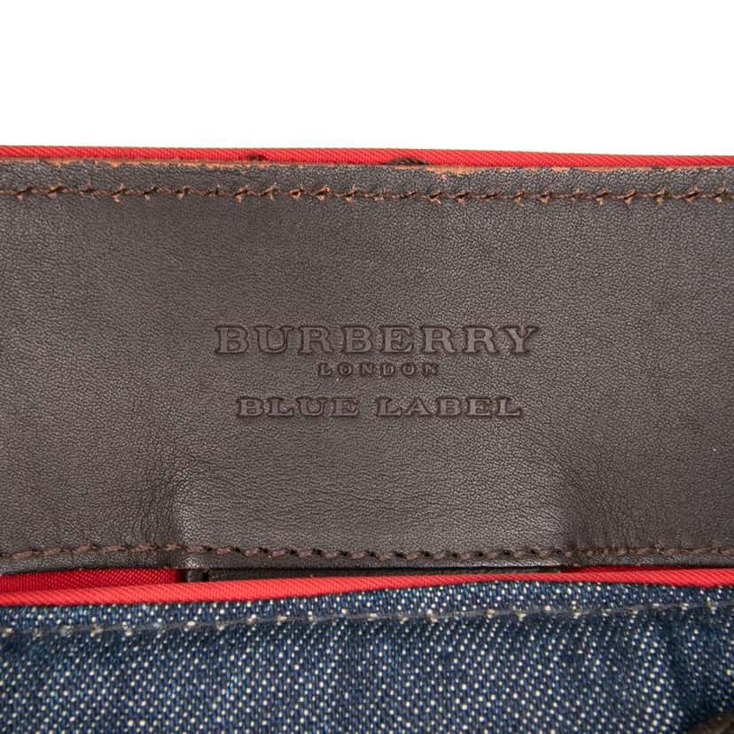 Burberry Embroidered Denim Tote Blue Denim Good condition - Box View