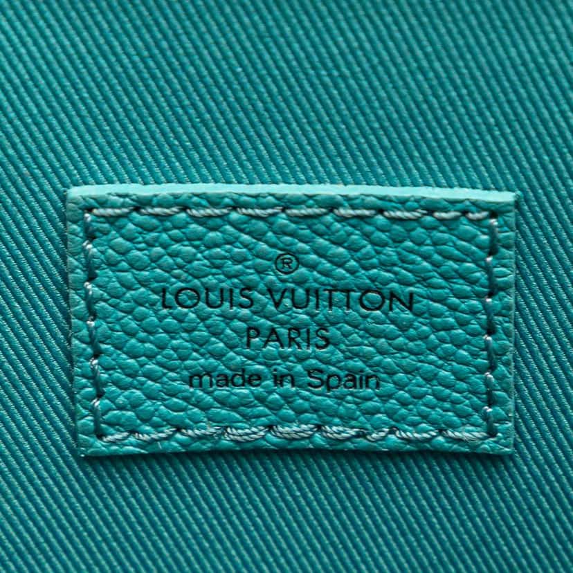 Louis Vuitton Damier Checkerboard Sac Plat XS Blue Leather Good condition - Box View