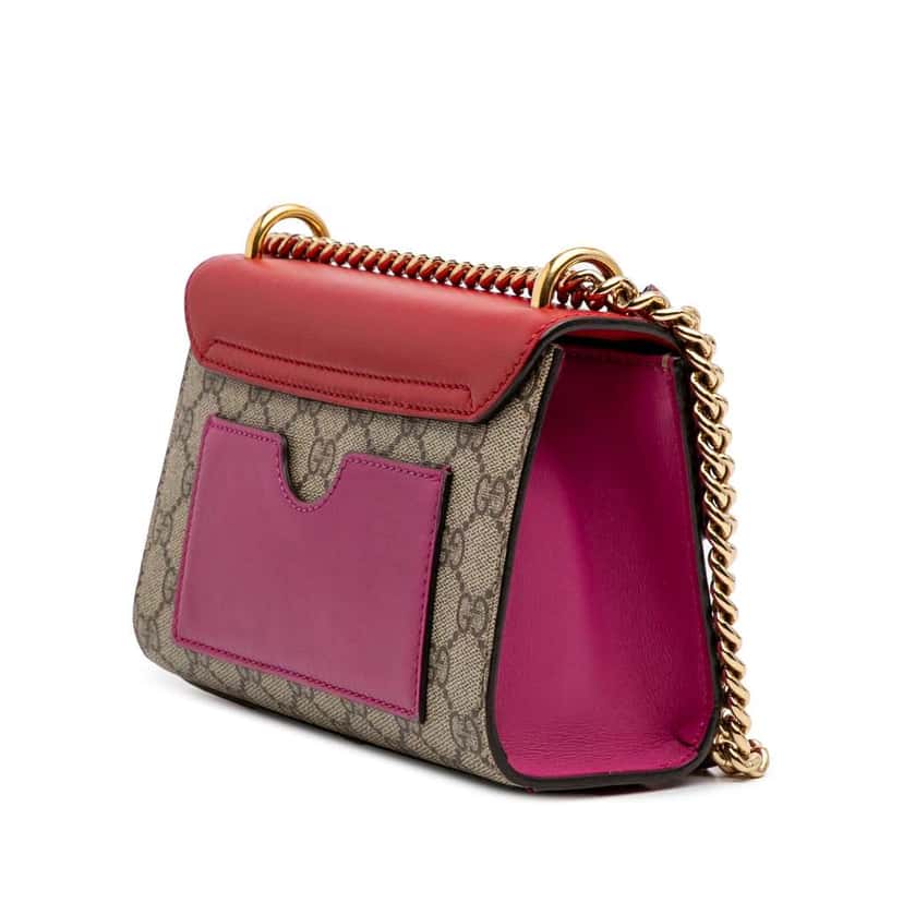 Gucci Small GG Supreme Padlock Crossbody Brown Canvas Good condition - Back View