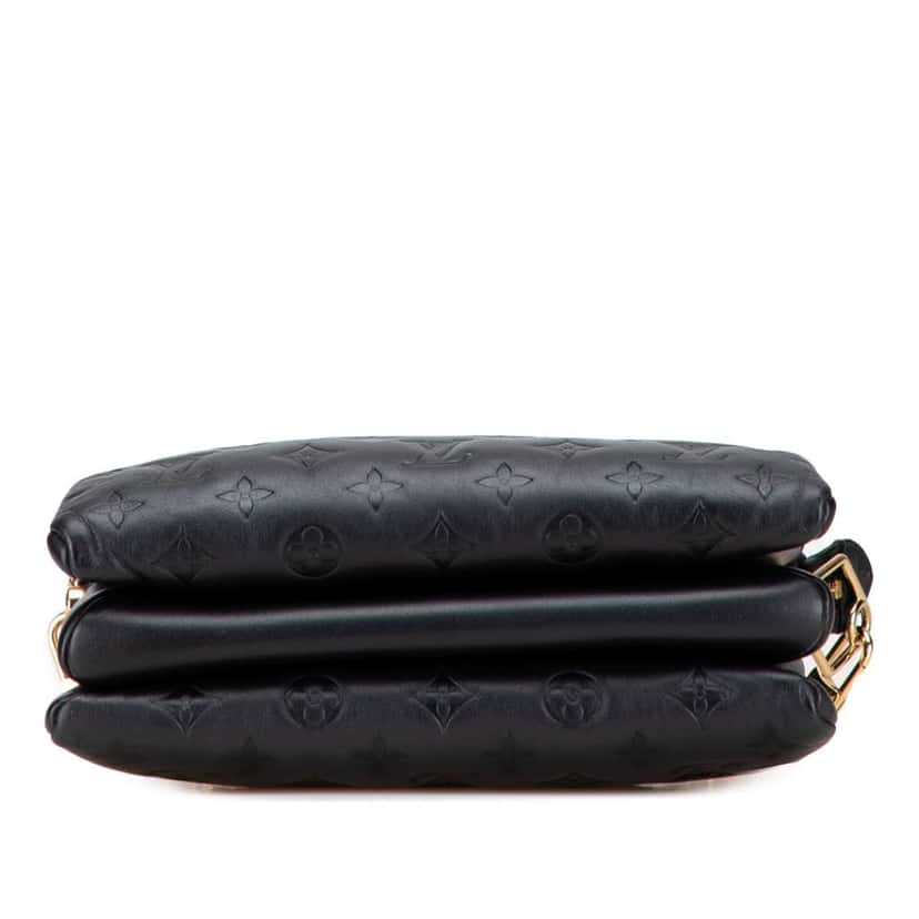 Louis Vuitton Monogram Embossed Puffy Lambskin Coussin PM Black Leather Good condition - Inside View