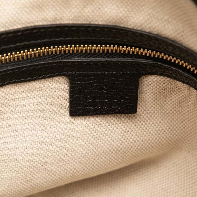 Gucci Large Pebbled Calfskin Soho Convertible Hobo Black Leather Good condition - Box View