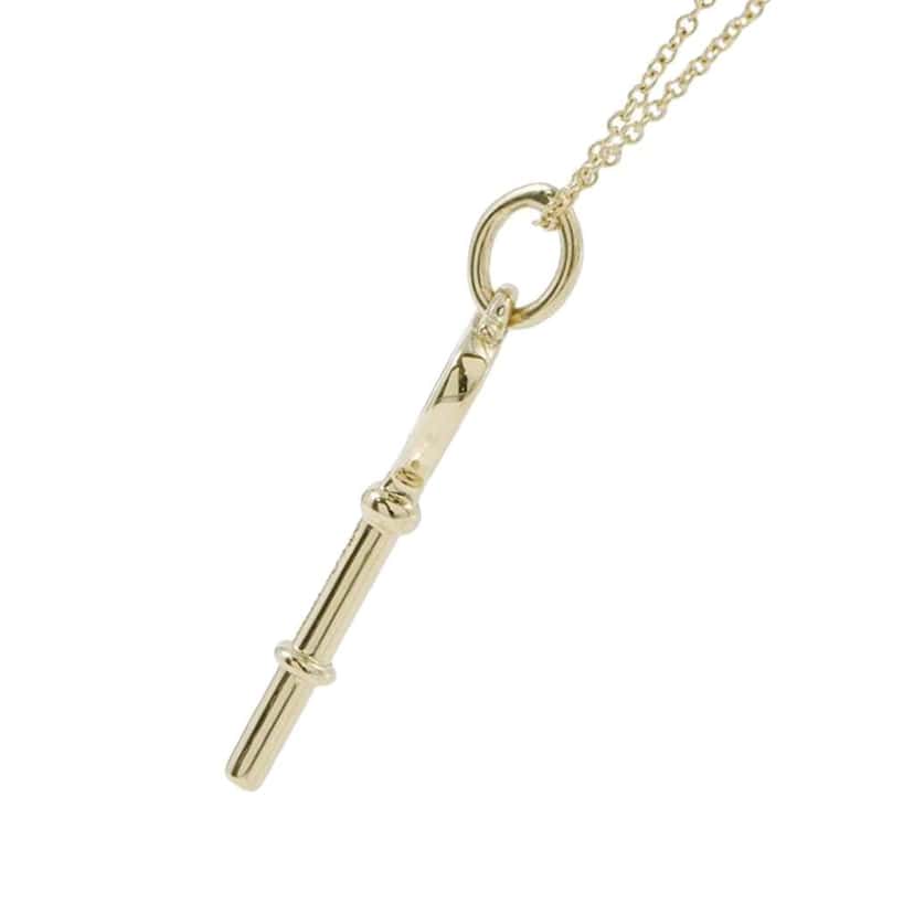Tiffany & Co 18K Yellow Gold Heart Key Pendant Necklace Gold Gold Good condition - Back View