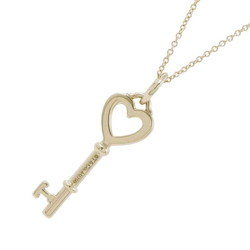 Tiffany & Co 18K Yellow Gold Heart Key Pendant Necklace Gold Gold Good condition - Inside View