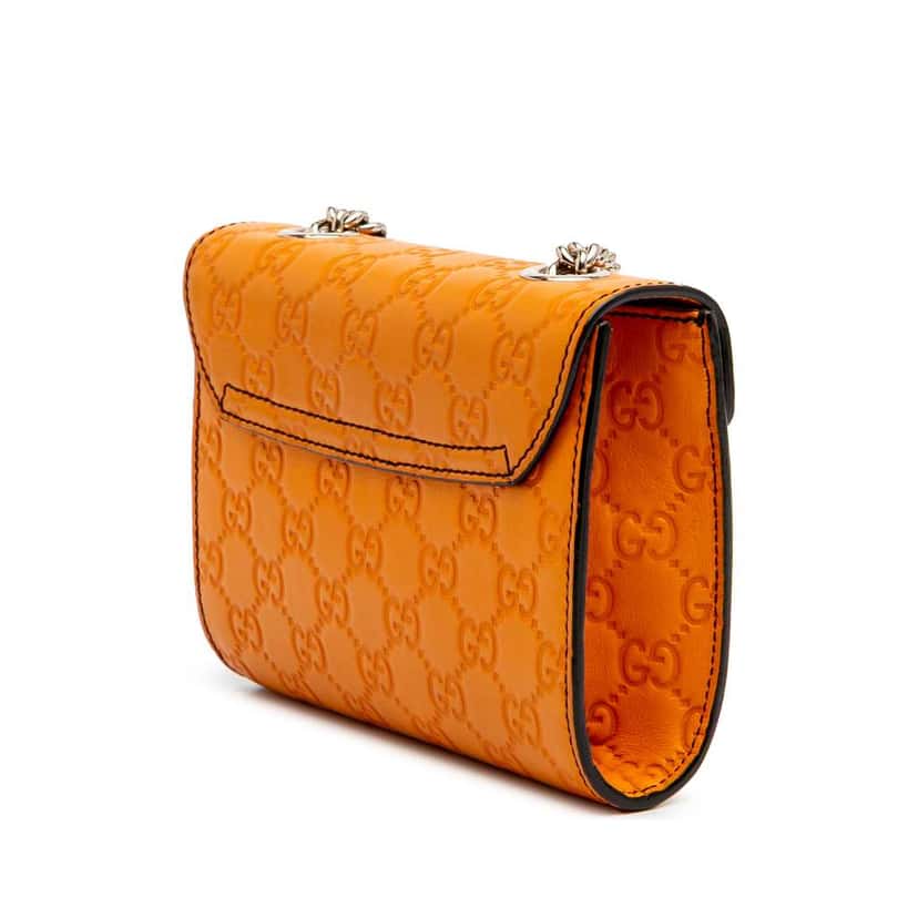 Gucci Mini Guccissima Emily Crossbody Orange Leather Good condition - Back View