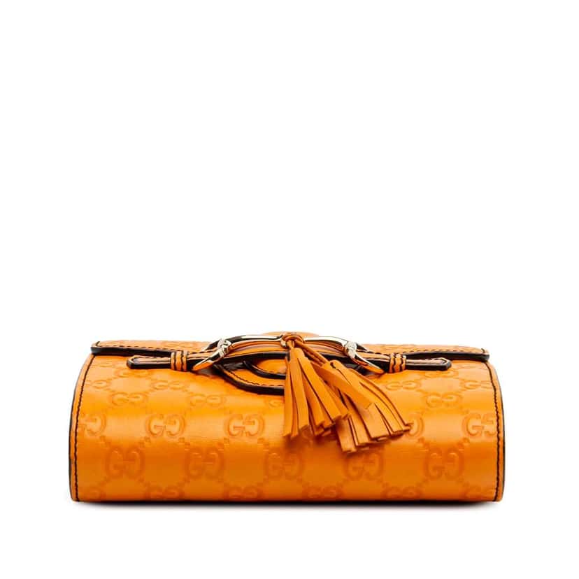 Gucci Mini Guccissima Emily Crossbody Orange Leather Good condition - Inside View