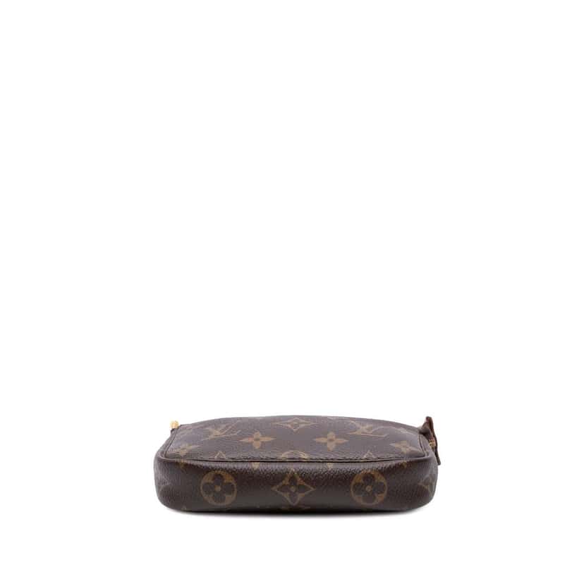 Louis Vuitton Monogram Mini Pochette Accessoires Brown Canvas Good condition - Inside View