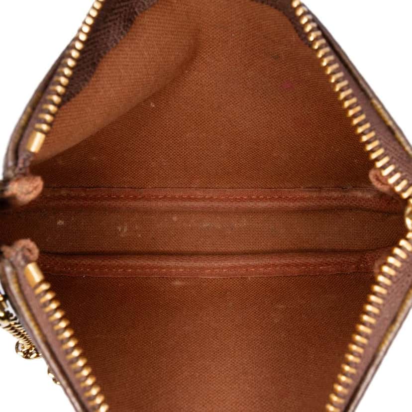 Louis Vuitton Monogram Mini Pochette Accessoires Brown Canvas Good condition - Model View