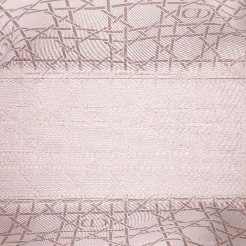 Dior Medium Pearlescent Lambskin Cannage Lady Dior Grey Leather Good condition - Model View