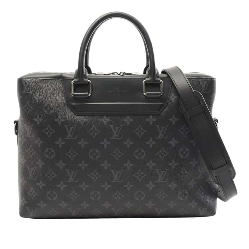 Louis Vuitton Monogram Eclipse Odyssey Briefcase Black Good condition - Front View