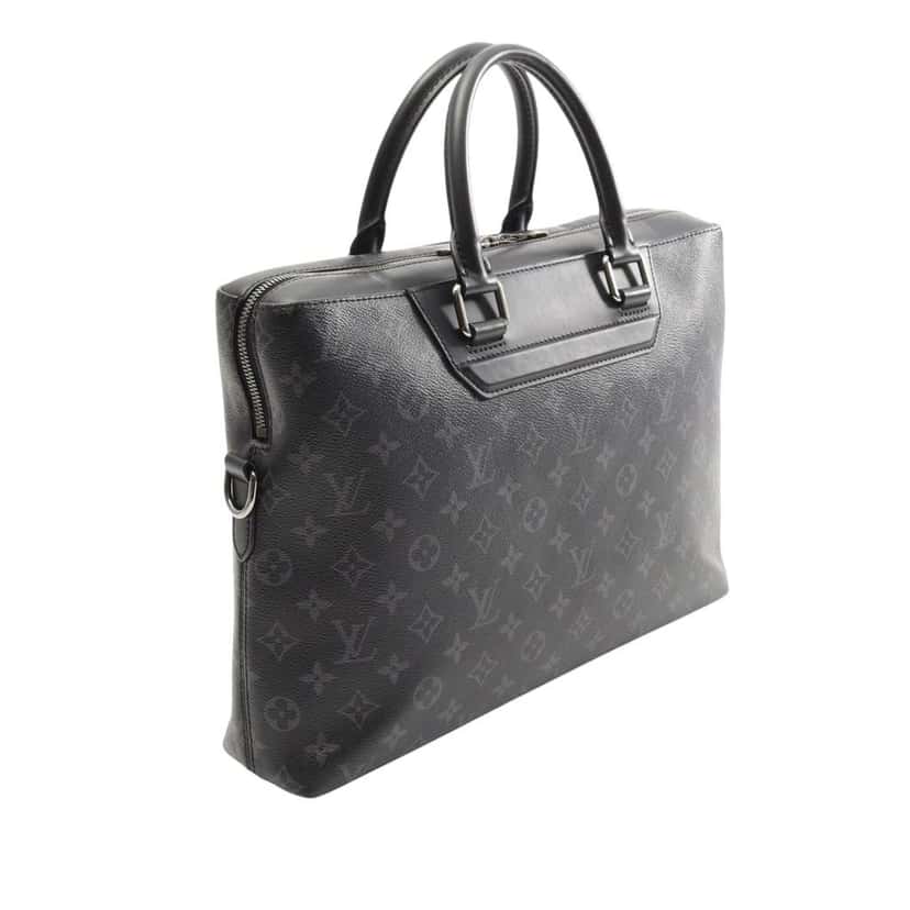 Louis Vuitton Monogram Eclipse Odyssey Briefcase Black Good condition - Back View