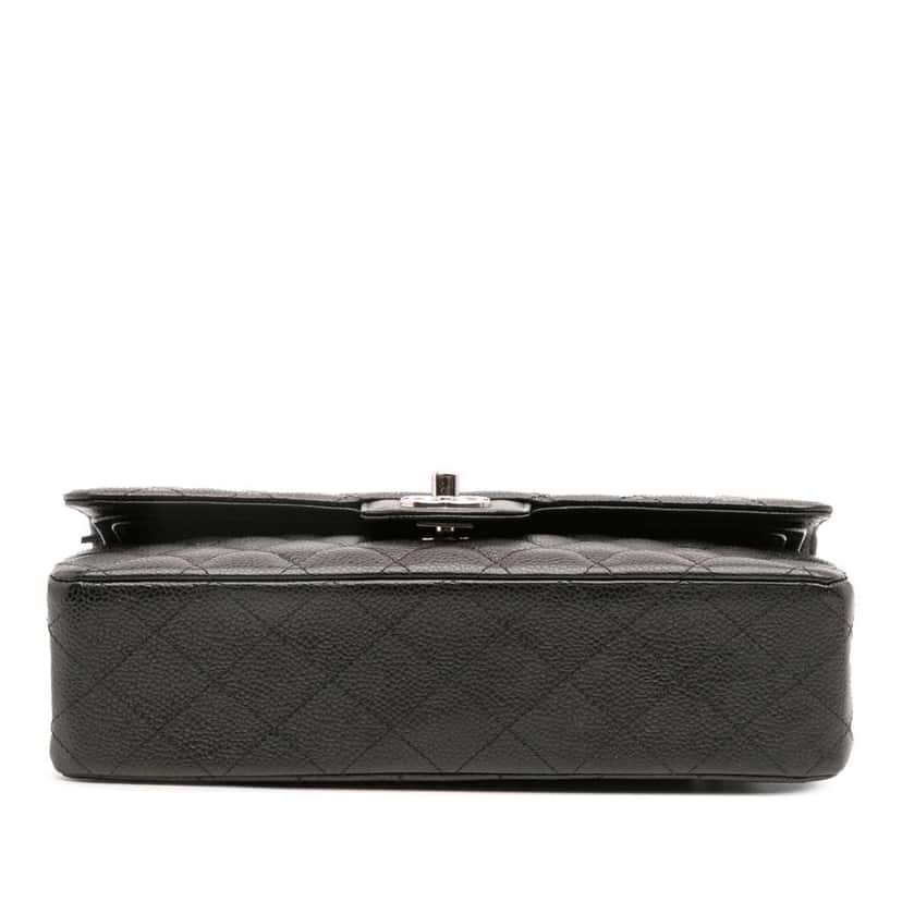 Chanel Medium Classic Caviar Double Flap Black Leather Good condition - Inside View