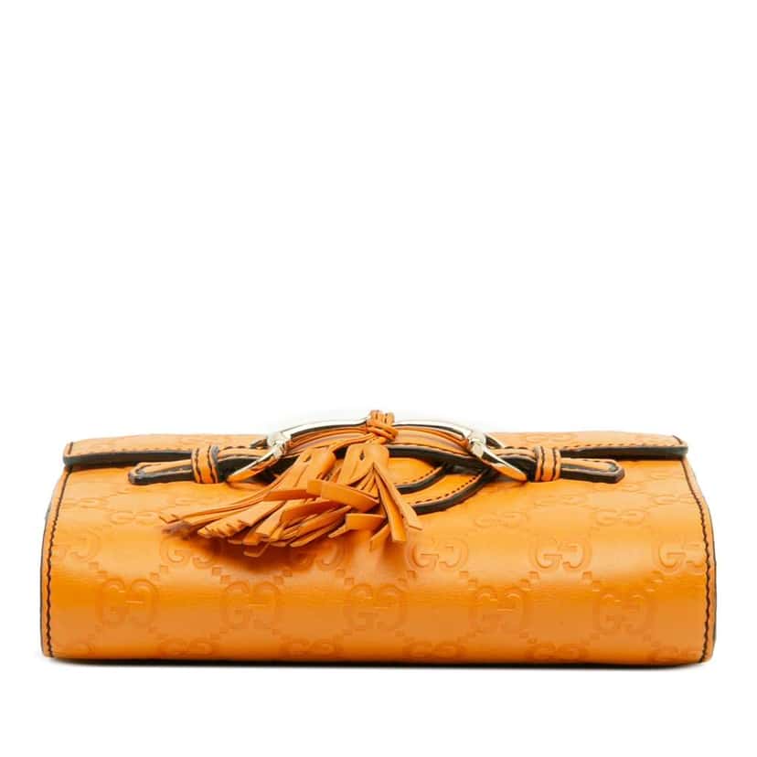 Gucci Mini Guccissima Emily Crossbody Orange Leather Good condition - Inside View