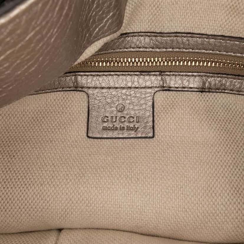 Gucci Medium Leather Soho Chain Tote Gold Leather Good condition - Box View