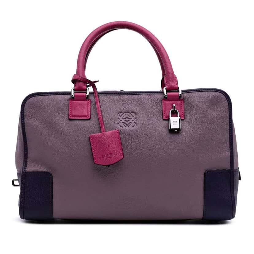 Loewe Tricolor Goatskin Amazona 36 Purple Leather Good condition - Front View