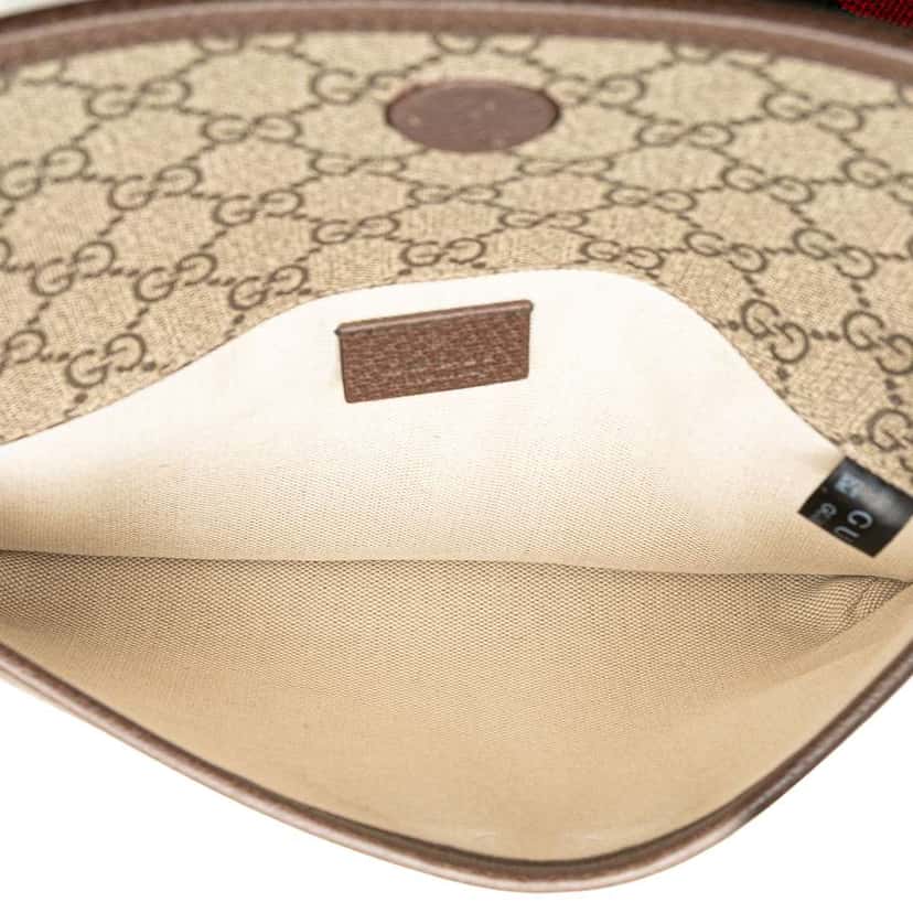 Gucci GG Supreme Web Neo Vintage Belt Bag Brown Canvas Good condition - Model View